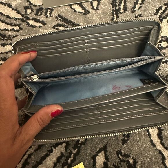 Coach POPPY Blue and Gray Women's Wallet - Picture 4 of 12